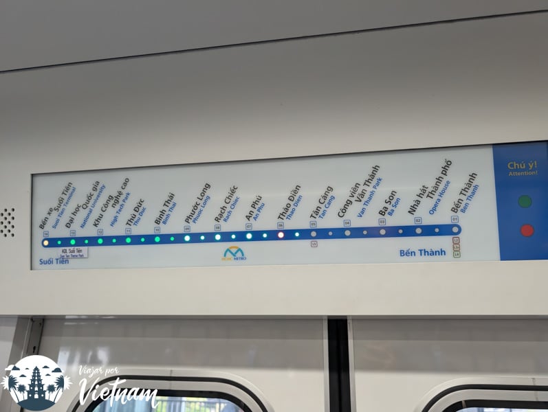 paradas de metro de la linea 1 en ho chi minh city