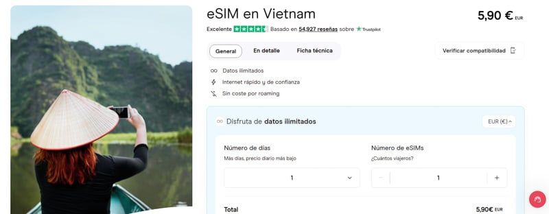 web de holafly esim